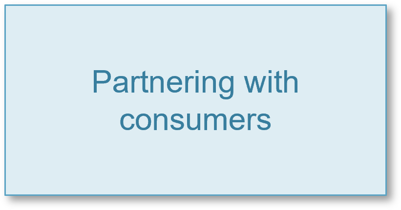 Partnering with consumers course button
